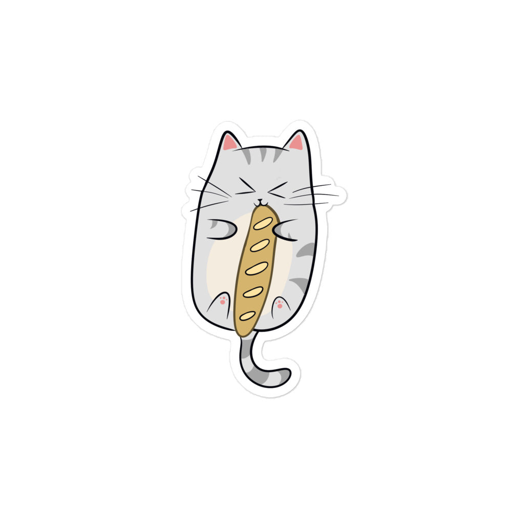 Cat With Bread Sticker